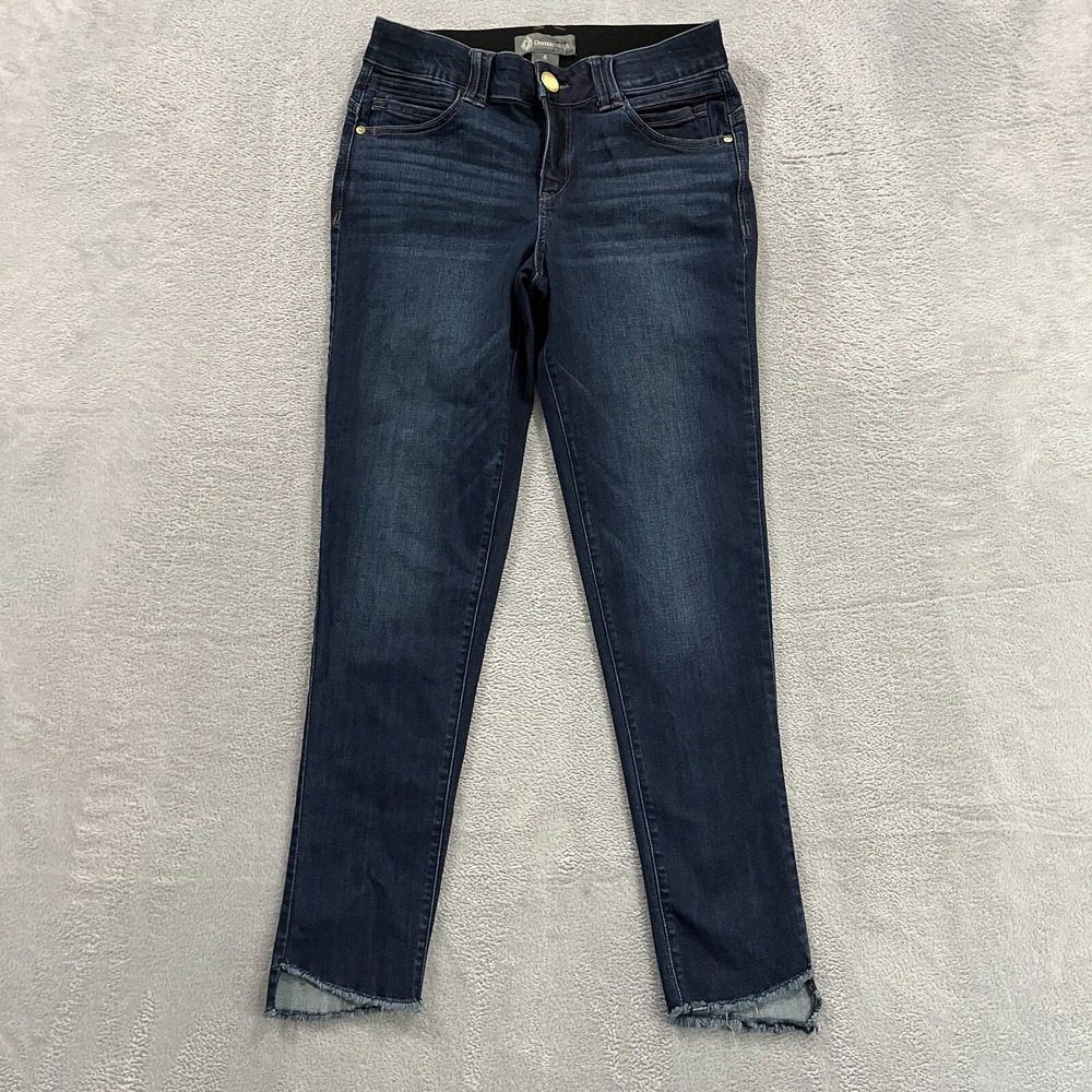 Democracy Jeans Women's 6 Ab‎ Technology Skinny Stretch Denim Raw Hem Whiskered